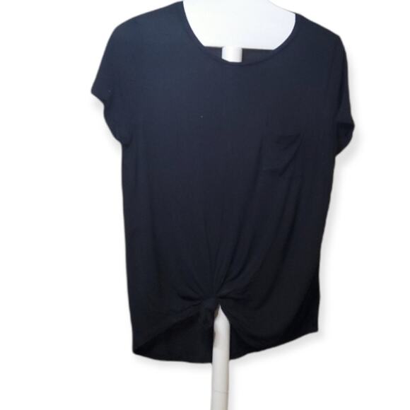 .Aeropostale Seriously Soft Perfect Crew Pocket Tee Size XL Black - Picture 2 of 8